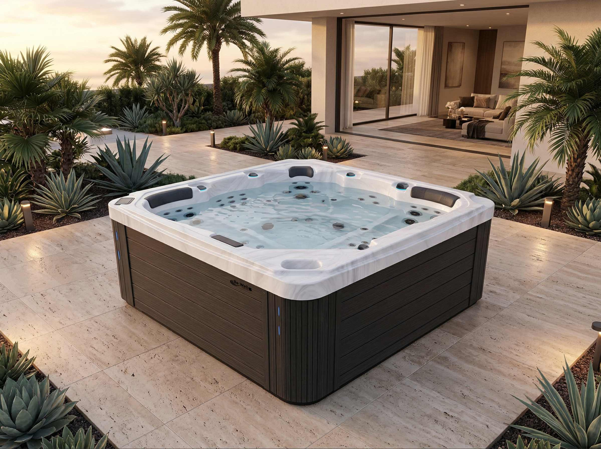 Spa Collection Prestige Be Well sur terrasse en pierre